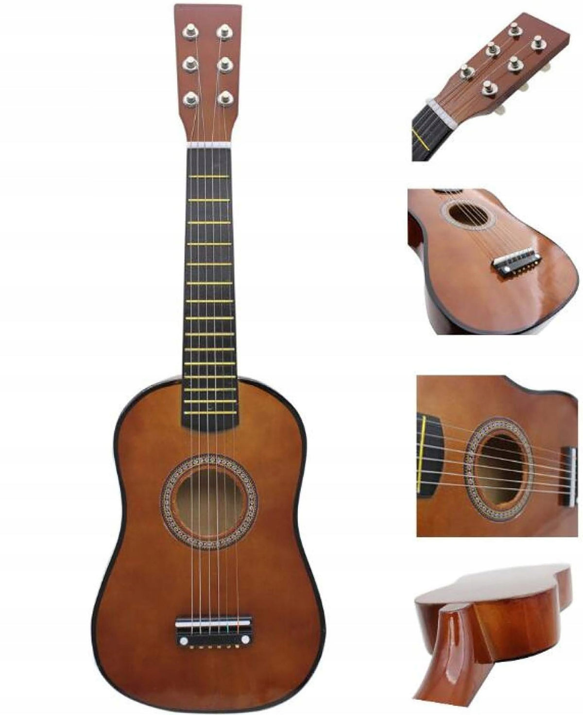 WOODEN ACOUSTIC GUITAR 6 STRING FOR CHILDREN UKULELE 60cm Brand no brand