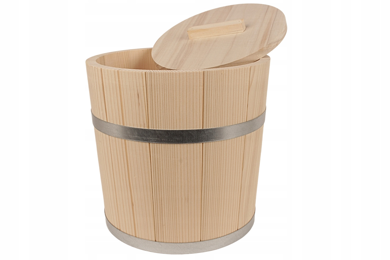 WOODEN BARREL FOR PICKING CABBAGE, CUCUMBER, FIR 15L WITH LID Brand Woodcarver