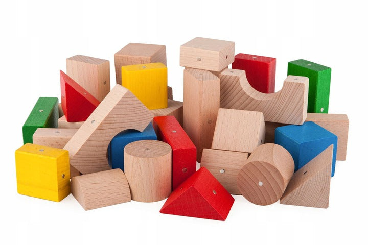 WOODEN BLOCKS MINI COLOR 30PCS (BLOCKS) Packaging status original
