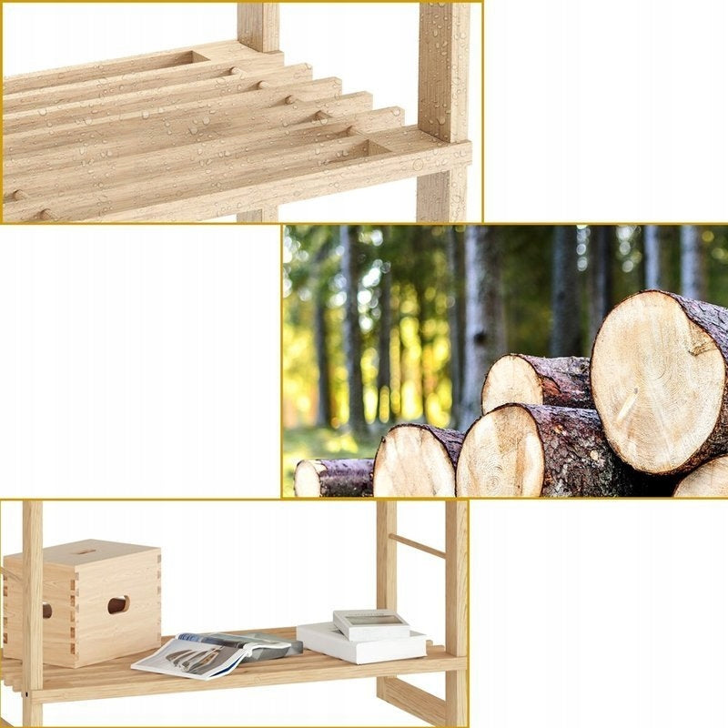 WOODEN BOOKCASE 5 SHELVES BOOKCASES, OFFICE Packaging status original