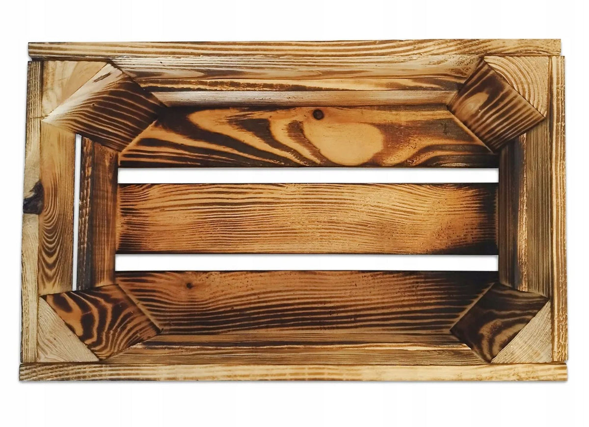 WOODEN BOX TANNED CAGE DECORATIVE POT 32 x 20 x 16 cm Brand W24
