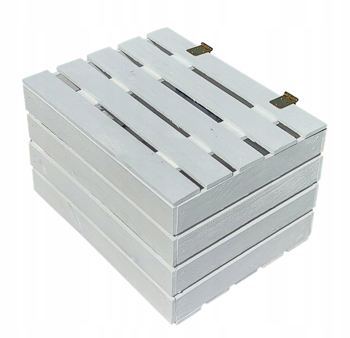 WOODEN BOX WHITE CONTAINER TRUNK WHITE