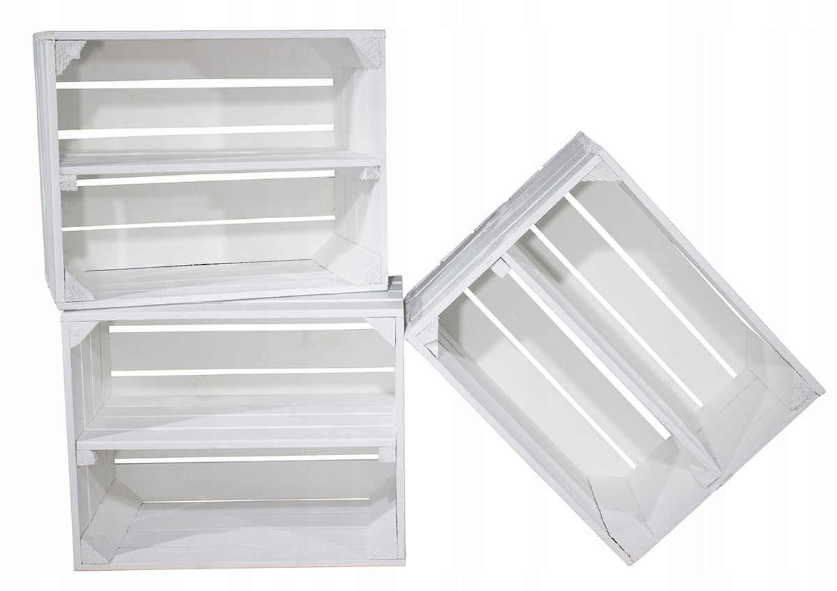 WOODEN BOX WHITE SHELF WOODEN CASES Brand Eco Trade