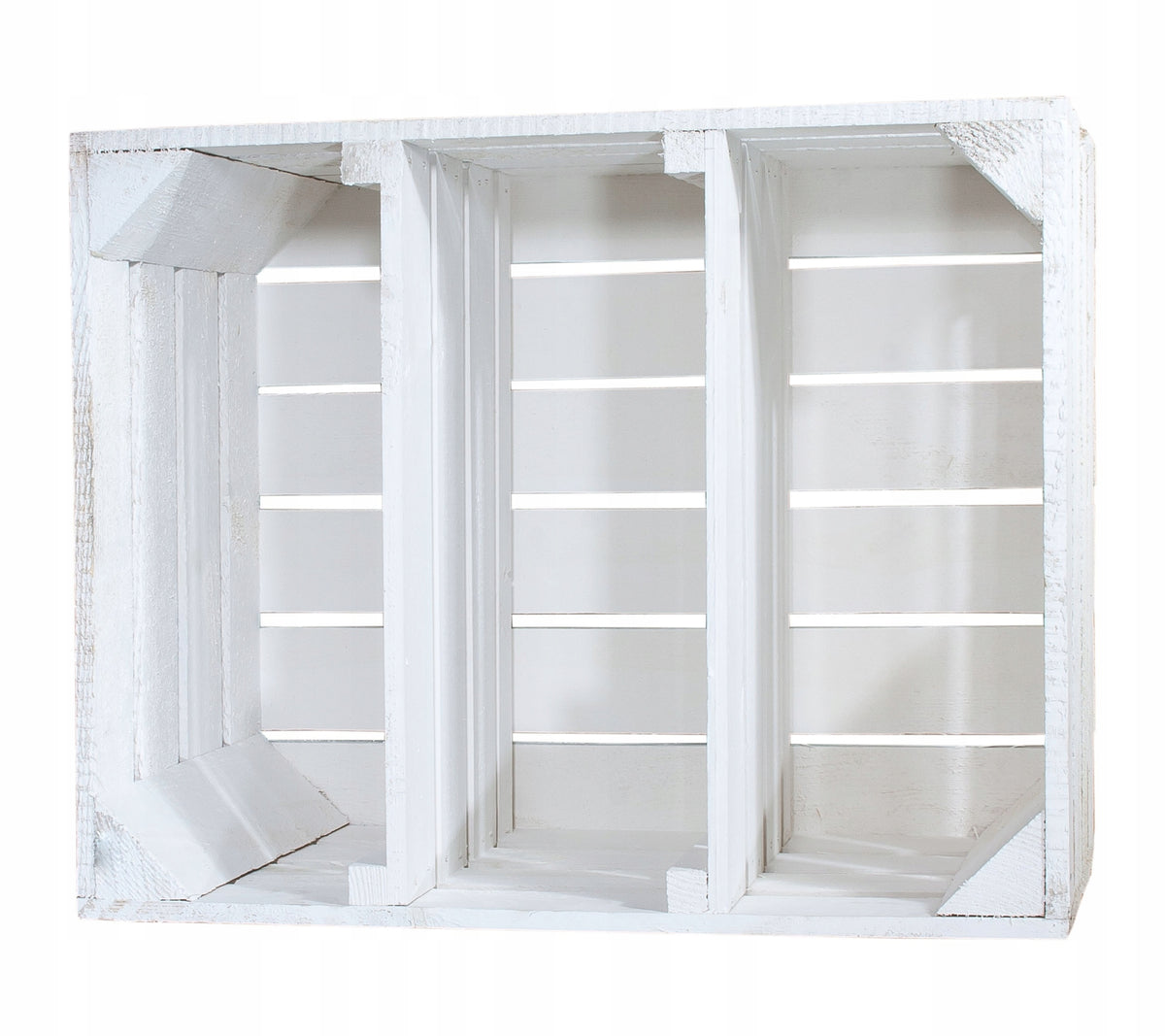 WOODEN BOX WHITE SHELF boxes white Capacity 30 l