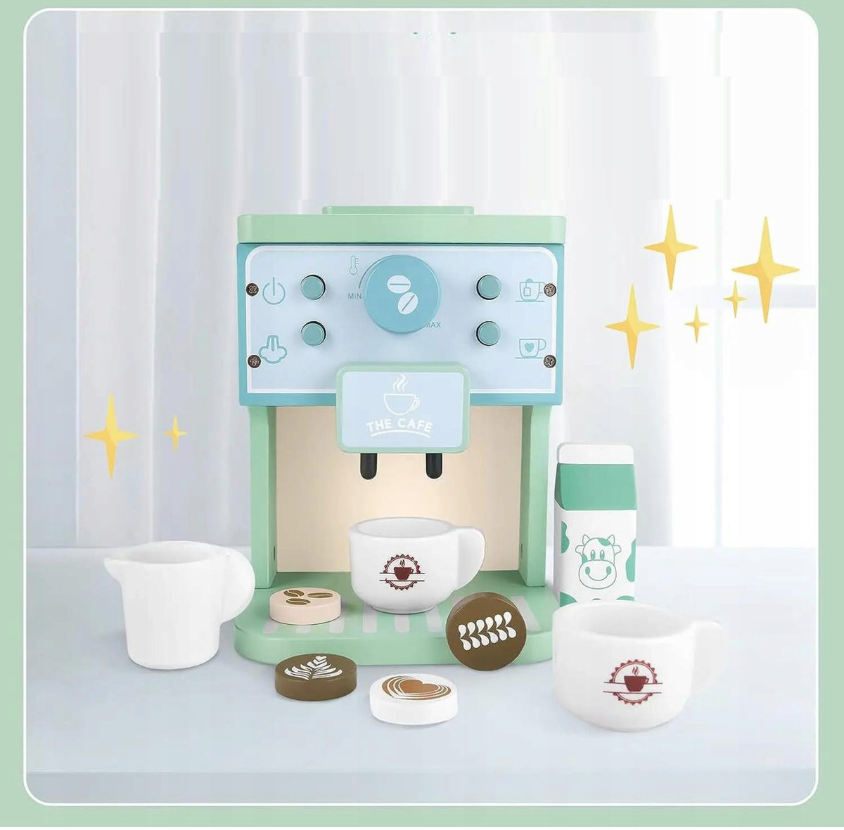WOODEN COFFEE MAKER FOR CHILDREN WITH CUP ACCESSORIES Brand no brand