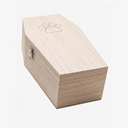 WOODEN COFFIN FOR SMALL ANIMALS SIZE M NATURAL WITH LOCK