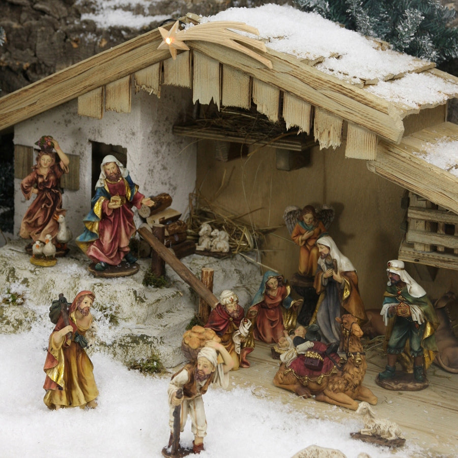 WOODEN COMET FOR NATIVITY SCENE WARM WHITE BULB 4,5V 12CM Manufacturer code X081-12