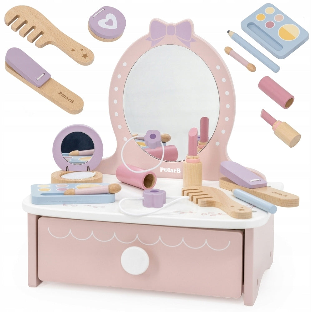WOODEN COSMETIC DRESSING TABLE PRINCESS 8 ACCESSORIES COSMETICS VIGA
