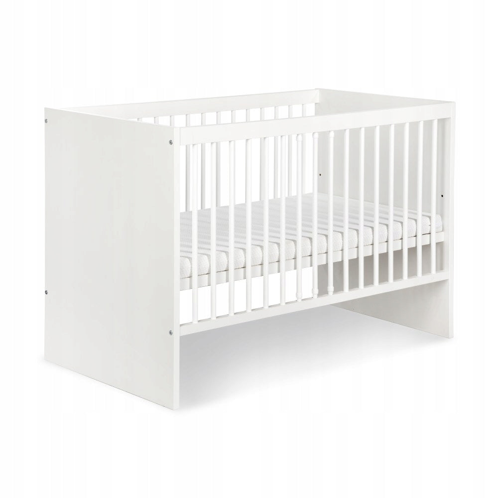 WOODEN COT KLUPŚ FURNITURE DALIA WHITE 120X60 LITTLE SKY