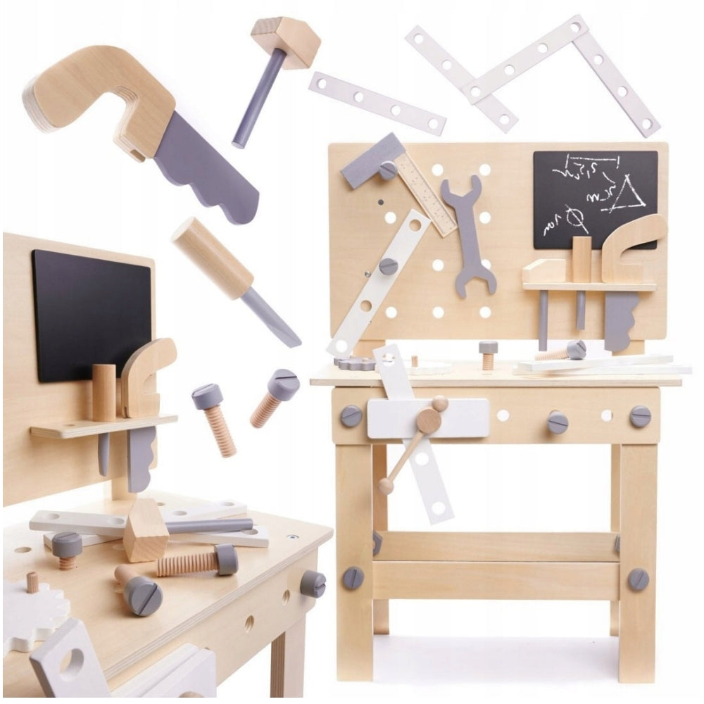 WOODEN DIY WORKSHOP WITH TOOLS