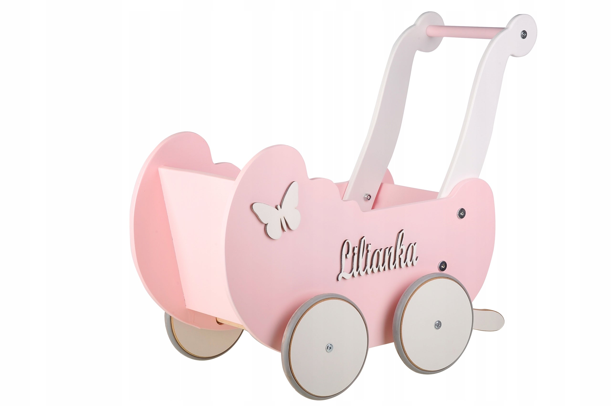 WOODEN DOLL STROLLER WITH PUSHER PERSONALIZATION Kind pram