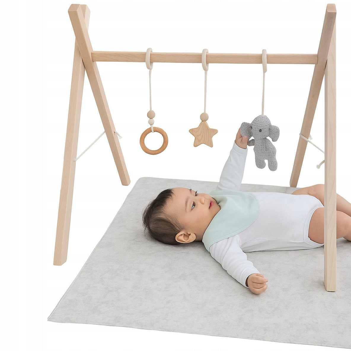 WOODEN EDUCATIONAL BABY GYM BEECH FOR CHILDREN