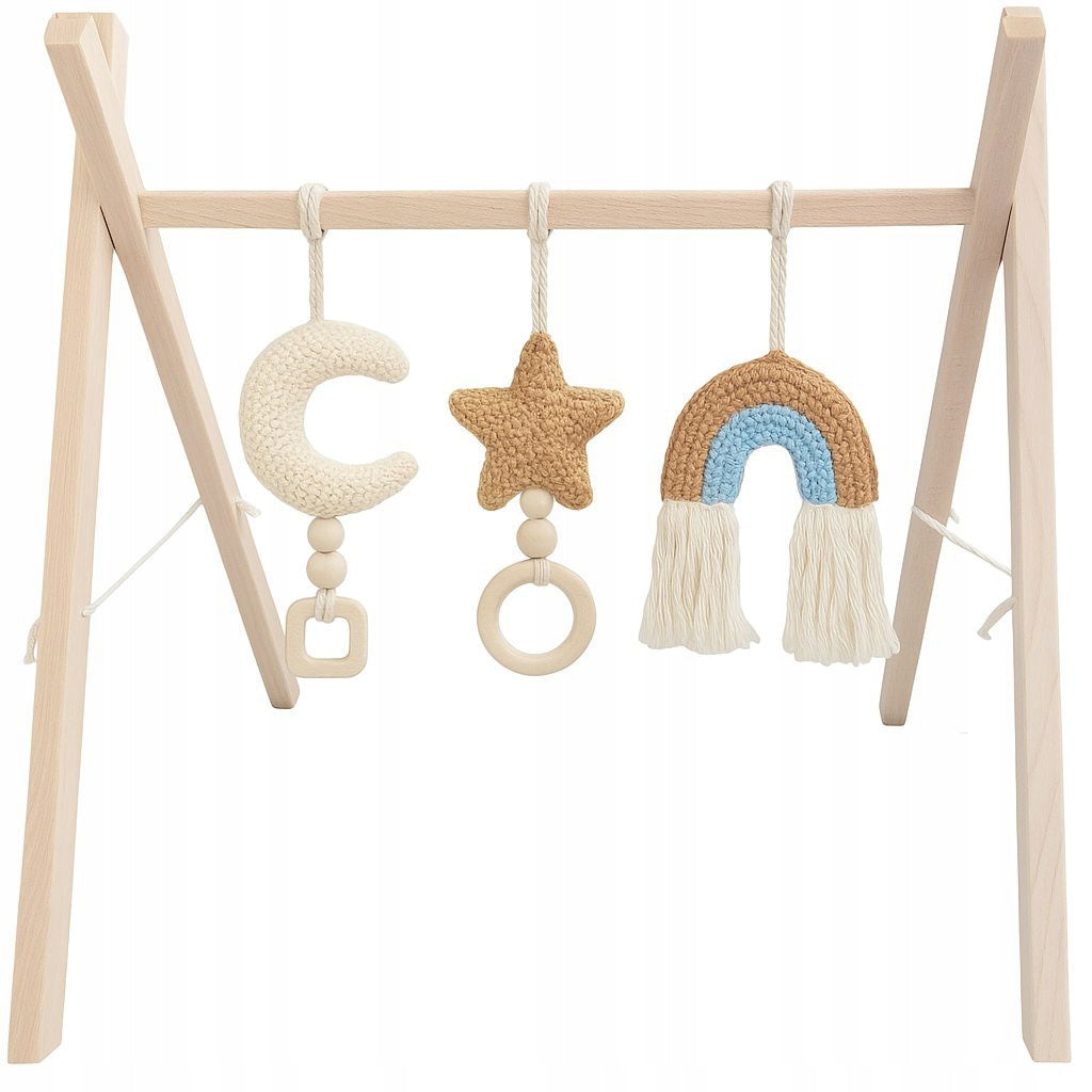 WOODEN EDUCATIONAL BEECH STAND FOR CHILDREN BABY GYM GYMNASTIC Manufacturer code GIMNASTYCZNY STOJAK EDUKACYJNY BABY GYM