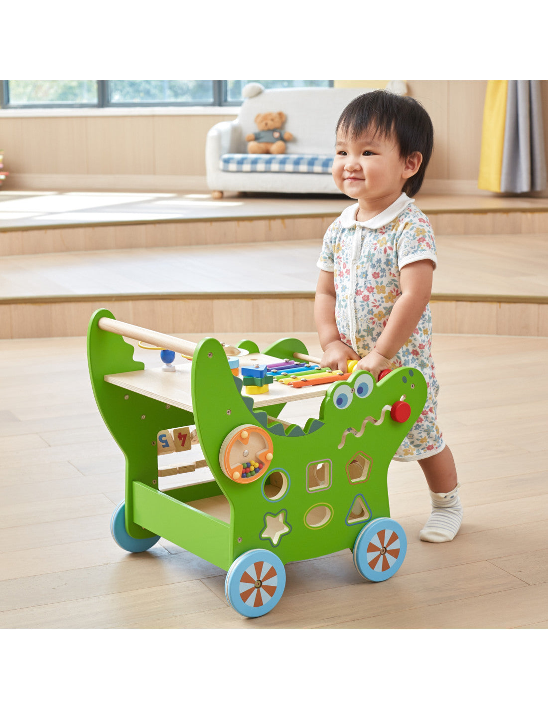 WOODEN EDUCATIONAL PUSHER FOR CHILDREN 12in1 SORTER LABYRINTH INSTRUMENT VIGA Brand Viga