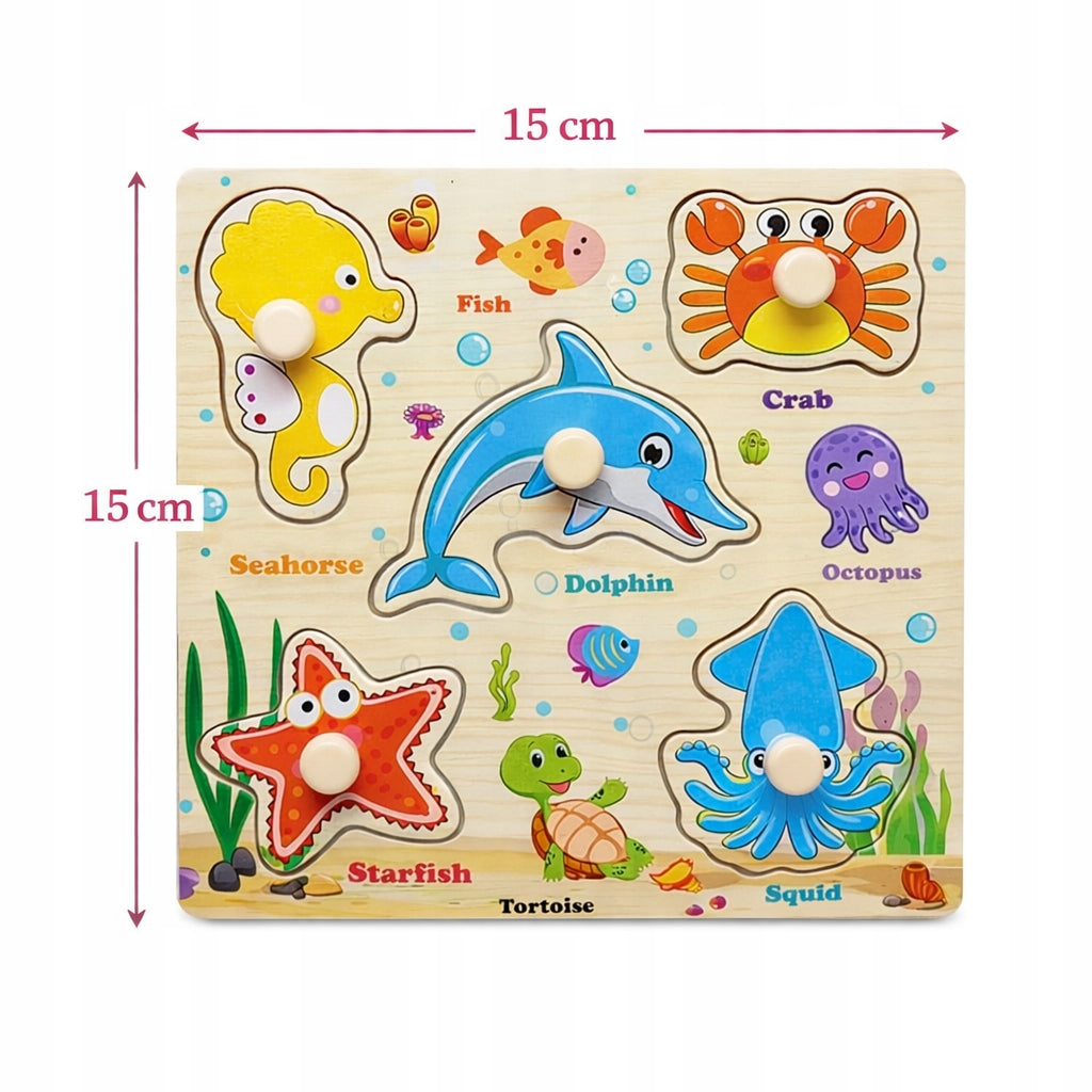 WOODEN EDUCATIONAL PUZZLE MONTESSORI 4IN1 PUZZLE TOY FOR KIDS Manufacturer code Montessori Puzzle Happiland