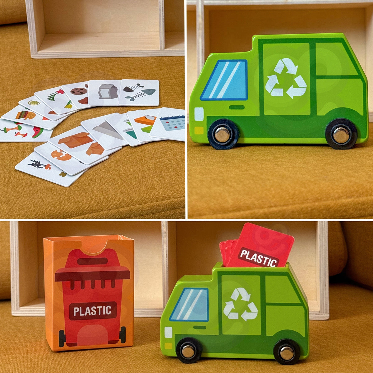 WOODEN EDUCATIONAL SORTER RECYCLING FOR CHILDREN CREATIVE FUN TOOKY TOY Kid's age 3＋ years