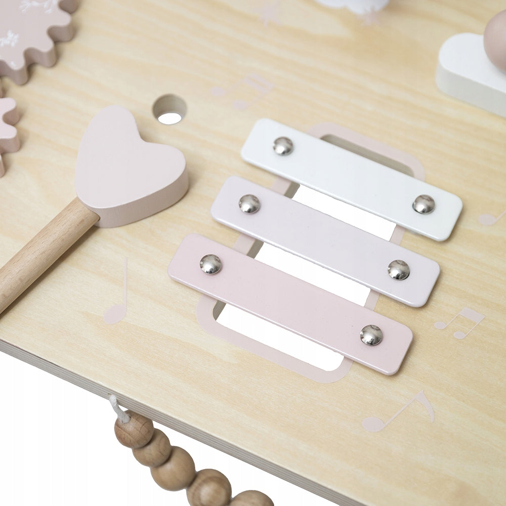 WOODEN EDUCATIONAL TABLE FOR A CHILD WITH VARIOUS ACTIVITIES LABEL LABEL Manufacturer code LLWT-10381