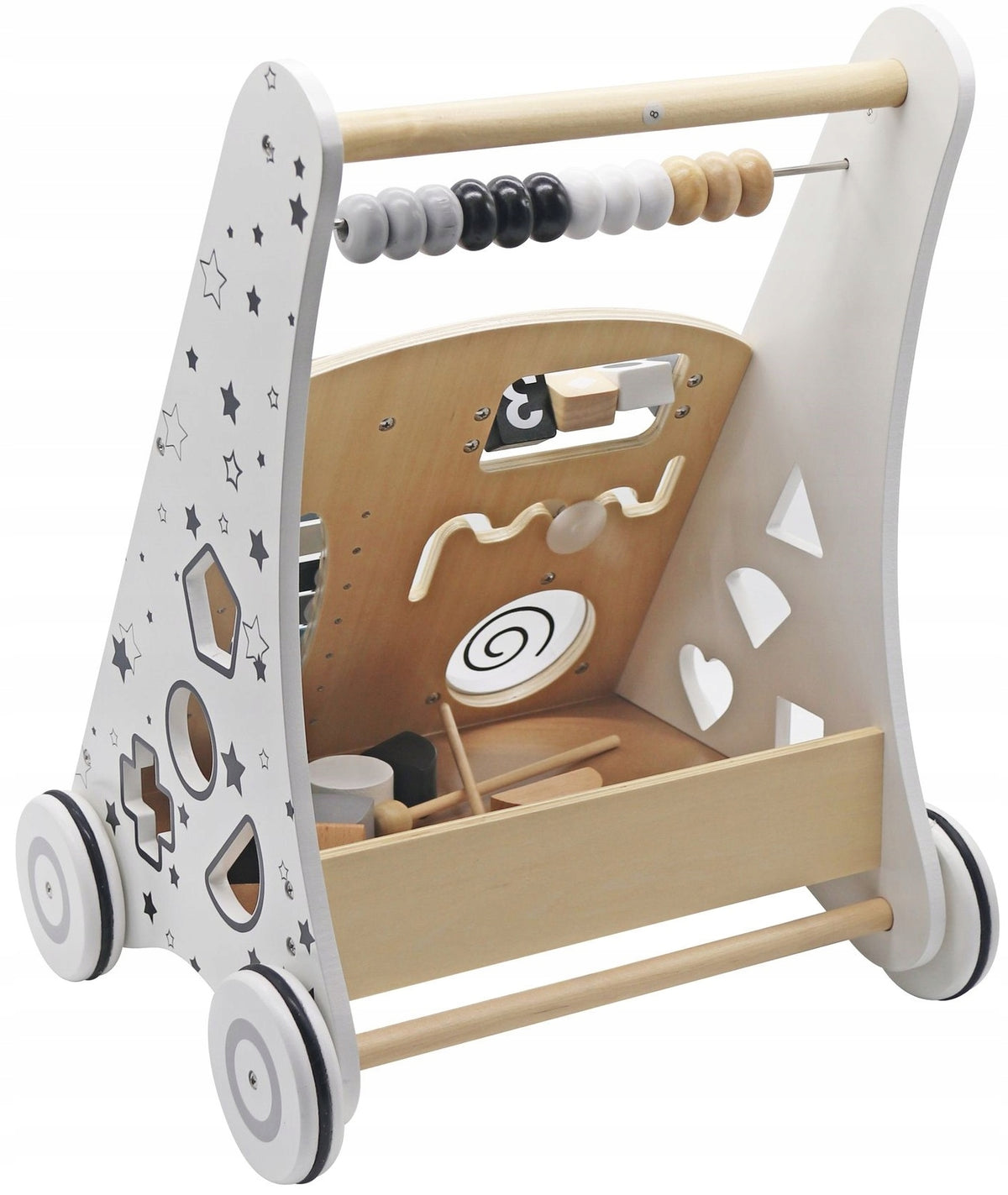 WOODEN EDUCATIONAL WALKER PUSHER RIDER SORTER FOR CHILDREN LEARNING EAN (GTIN) 5904996063627