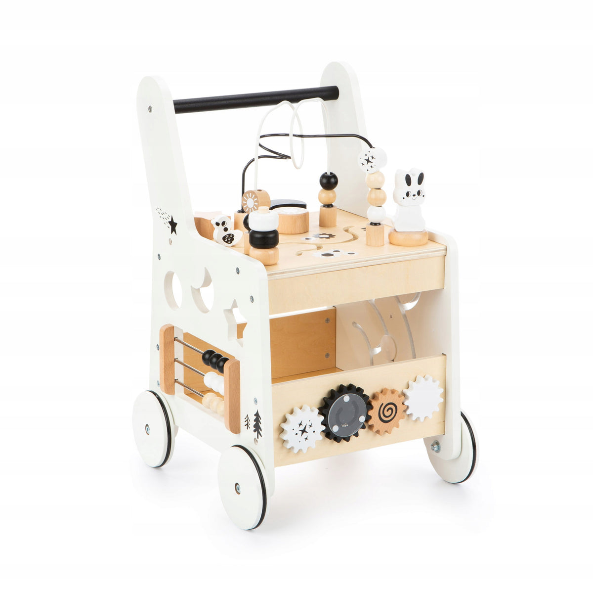 WOODEN EDUCATIONAL WALKER PUSHER cube manipulation maze blocks Packaging status original