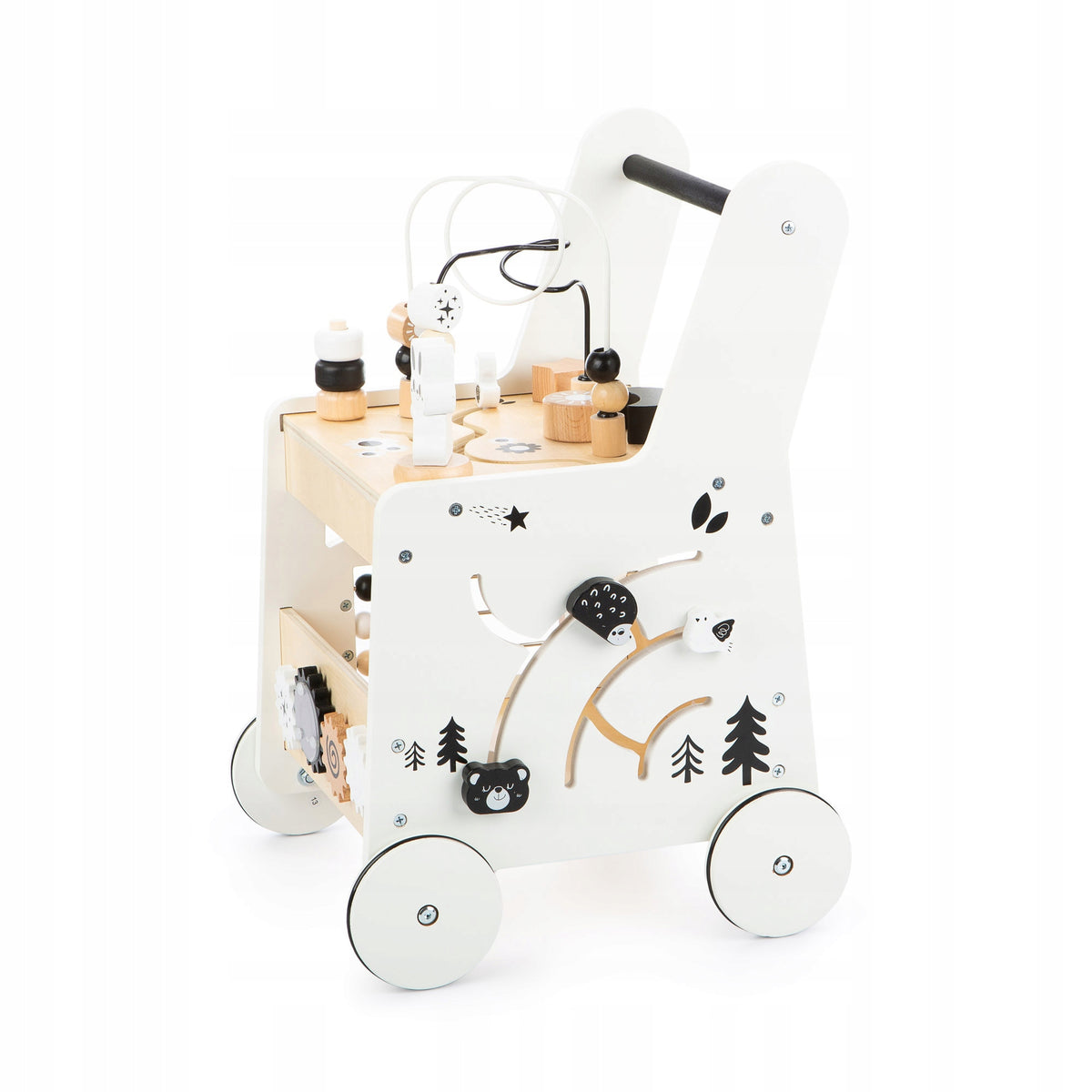 WOODEN EDUCATIONAL WALKER PUSHER cube manipulation maze blocks