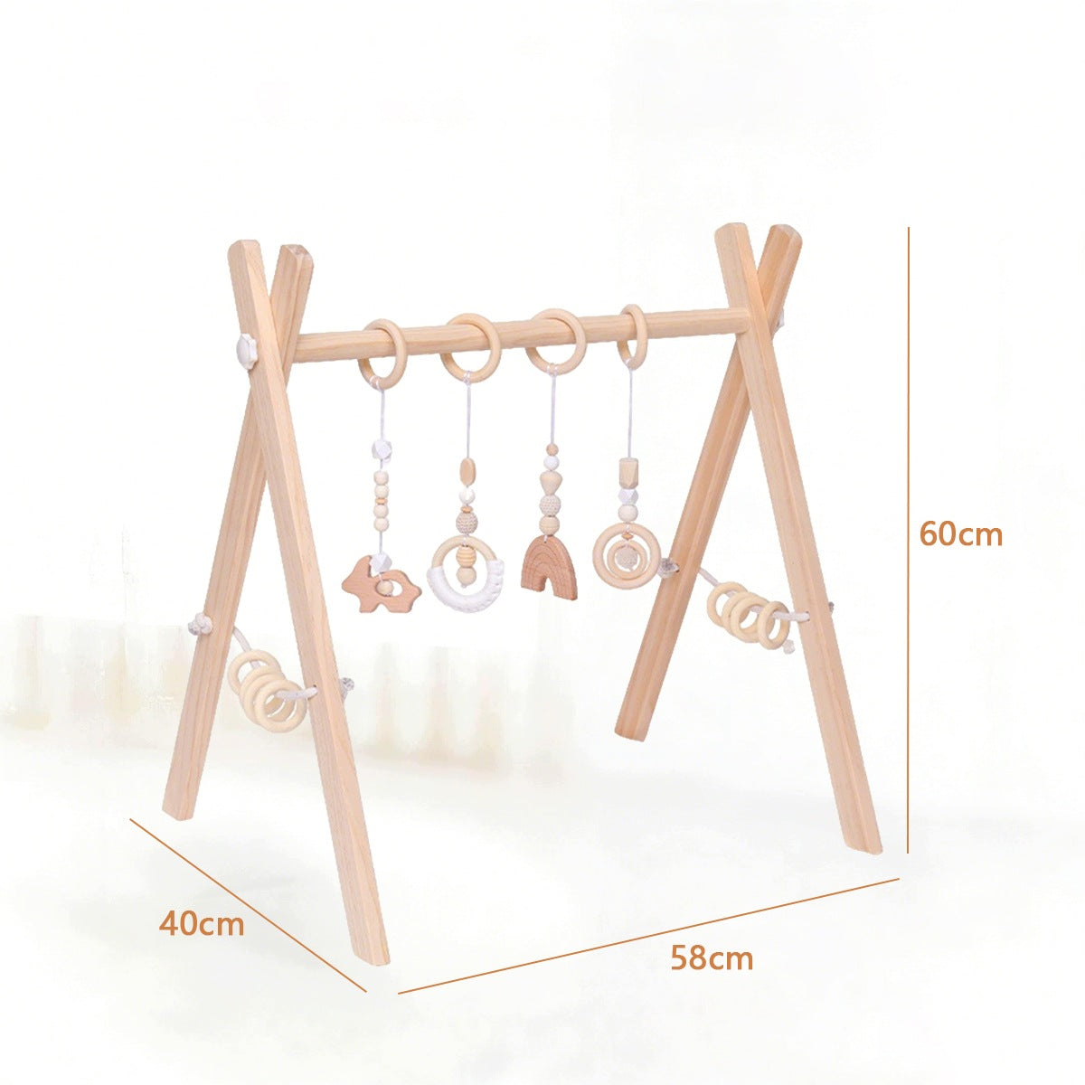 WOODEN Educational Stand Gymnastic Baby Gym for Babies Kid's age 0＋