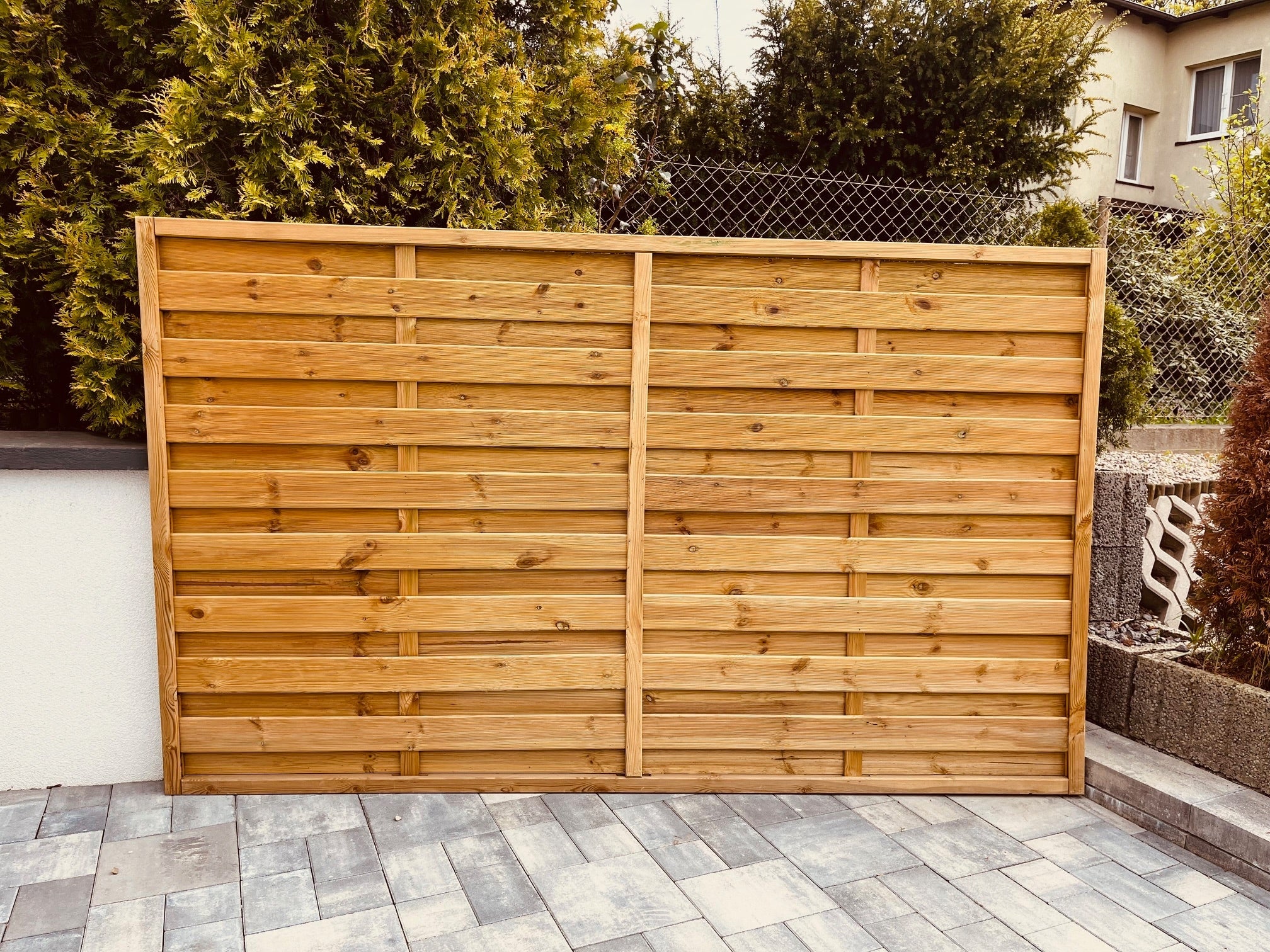 WOODEN FENCE SPAN 250x150 LAMELLA FENCE GARDEN FENCE Brand no brand