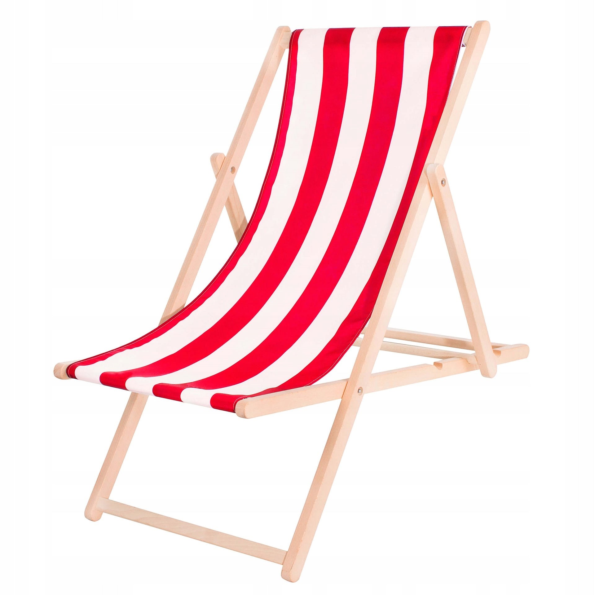 WOODEN GARDEN SUN LOUNGER BEACH FOLDING RED STRIPES SUN LOUNGERS MANUFACTURER Manufacturer code DC0001 WHRDA