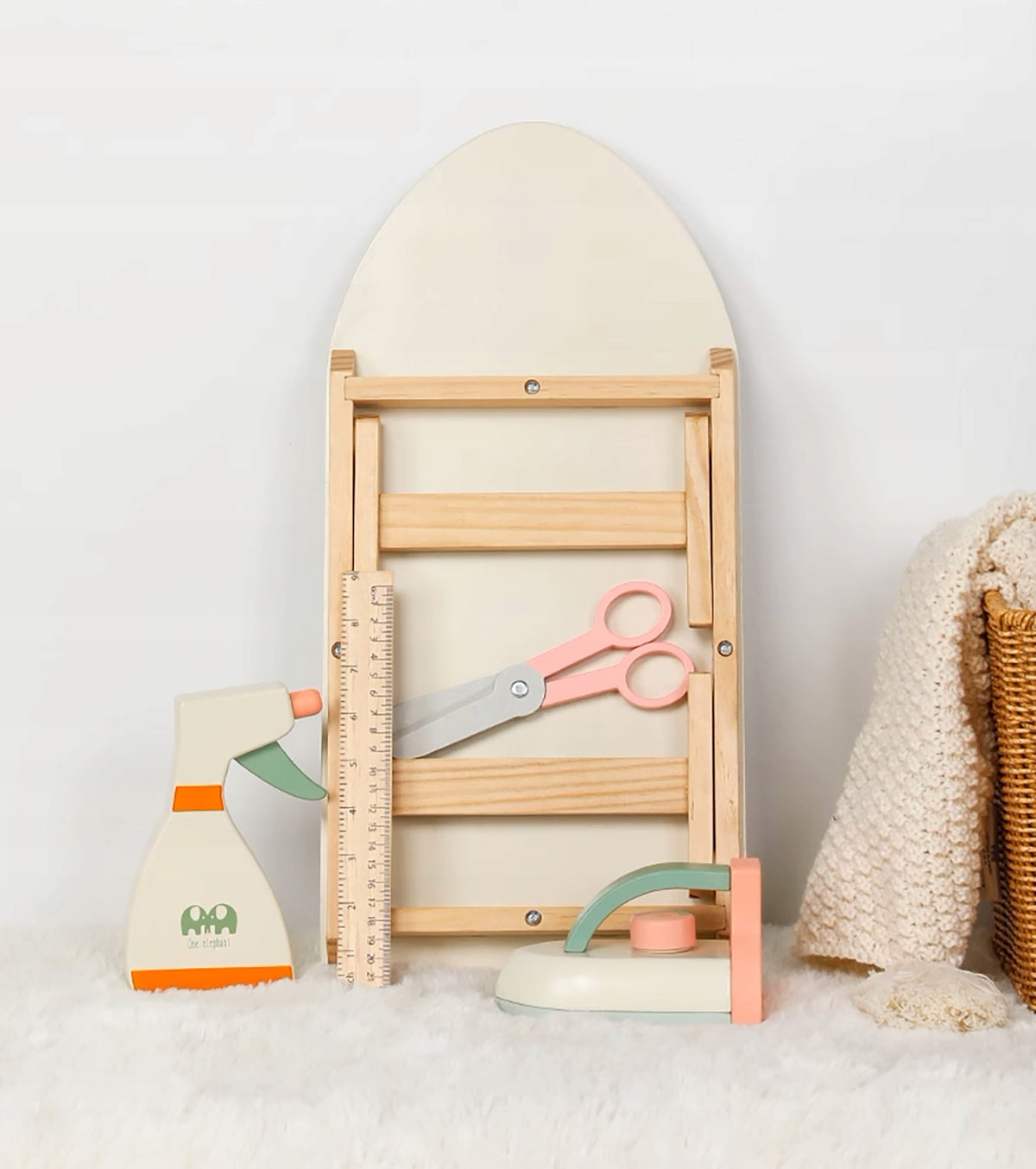 WOODEN IRONING BOARD FOR CHILDREN + IRON ACCESSORIES Brand NiceKids