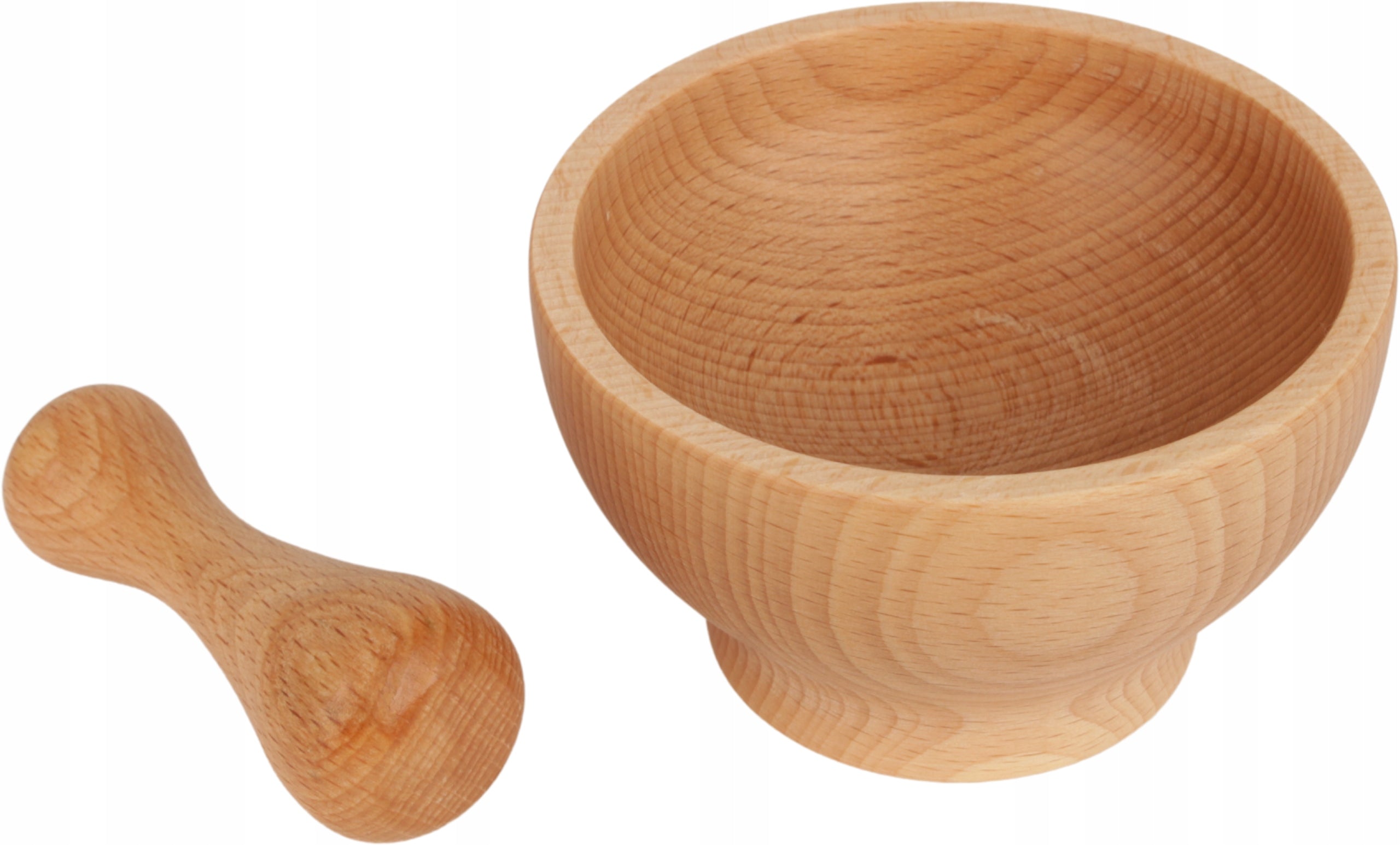 WOODEN MORTAR WITH PESTLE FOR KITCHEN SPICES, ECOLOGICAL EAN (GTIN) 5904538011383