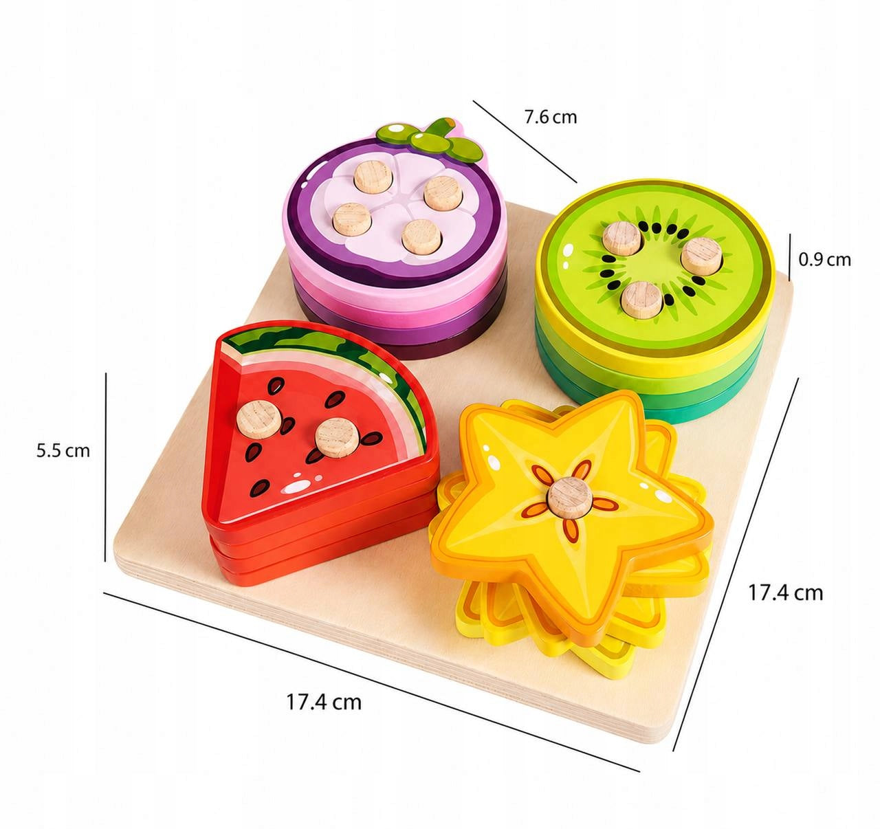 WOODEN PUZZLE EDUCATIONAL MONTESSORI TOY FOR CHILDREN PUZZLE SORTER Packaging status original