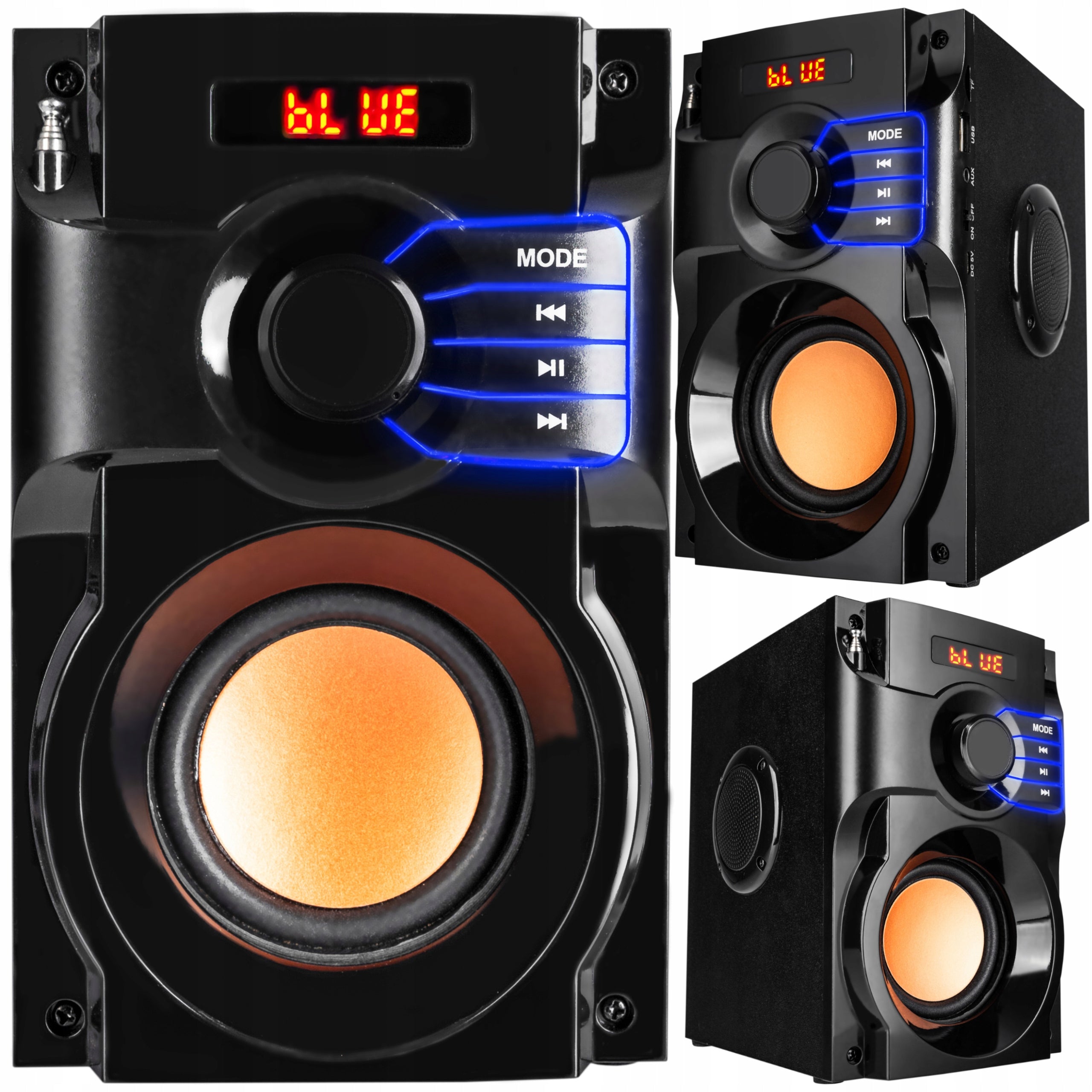 WOODEN RADIO PORTABLE WIRELESS SPEAKER BLUETOOTH BT COLUMN SD MP3