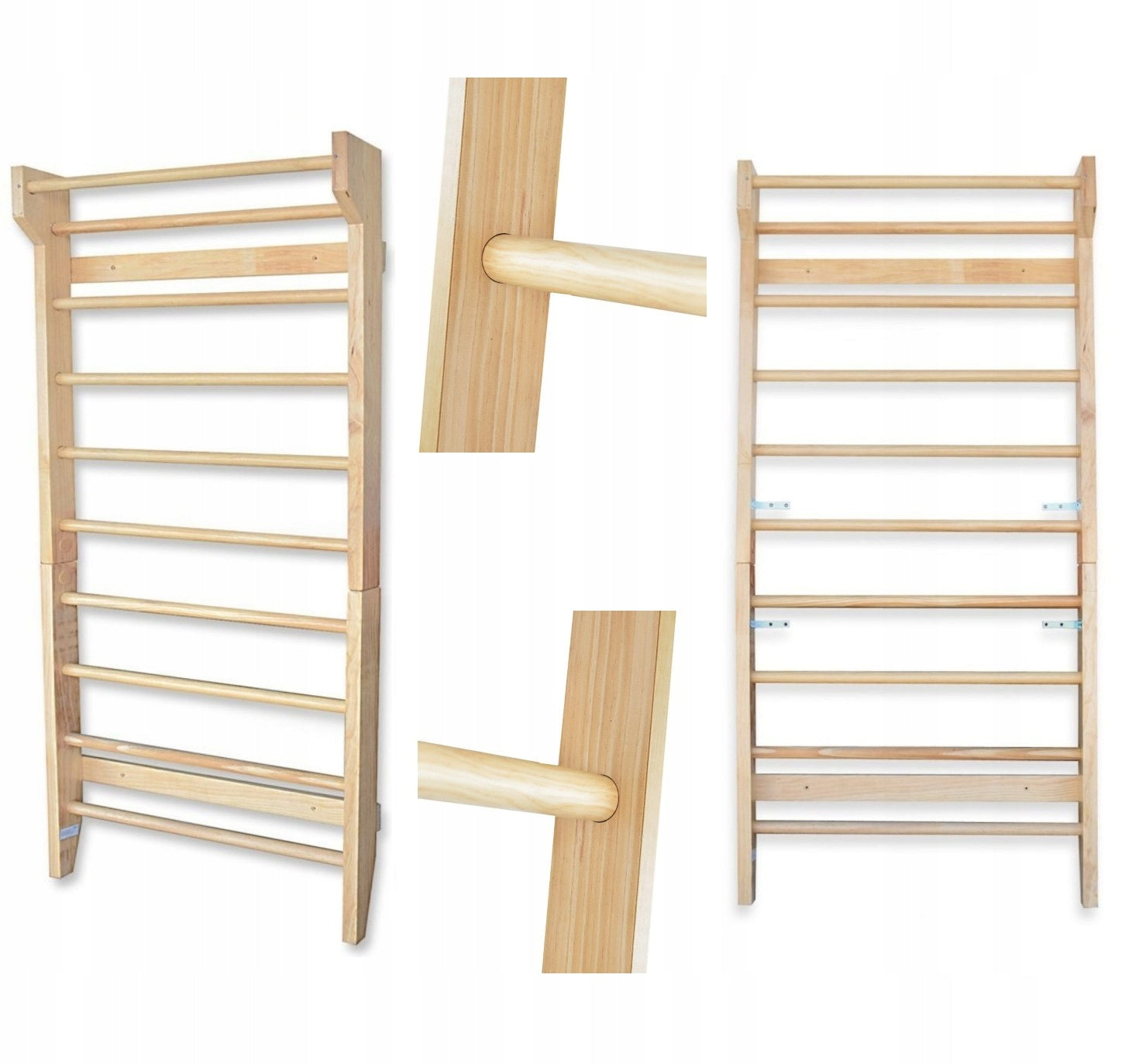 WOODEN REHABILITATION GYMNASTIC LADDER 195CM WITH BAR