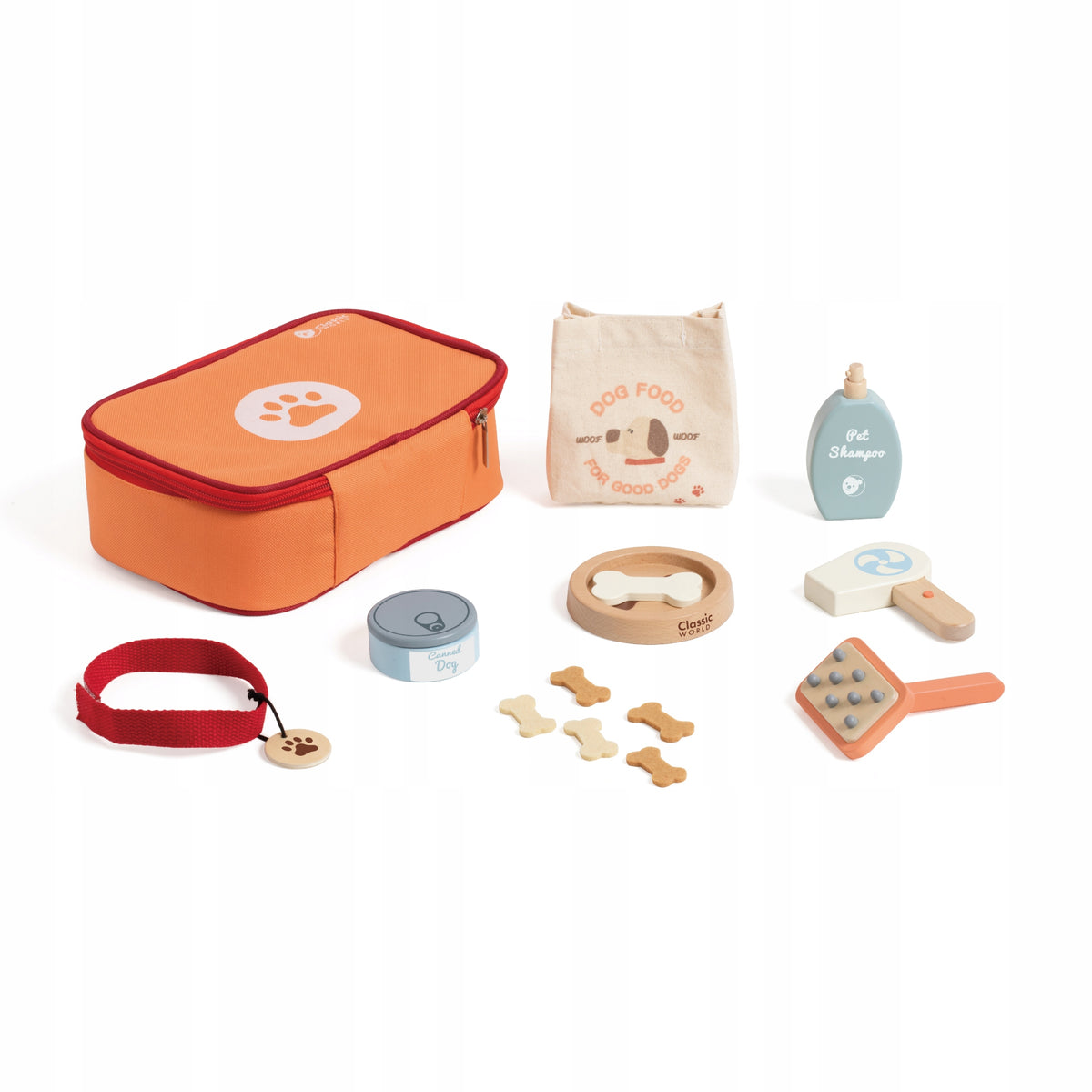 WOODEN SET BEAUTY SALON FOR DOG HAIRDRESSER CARE IN SUITCASE Brand Classic World