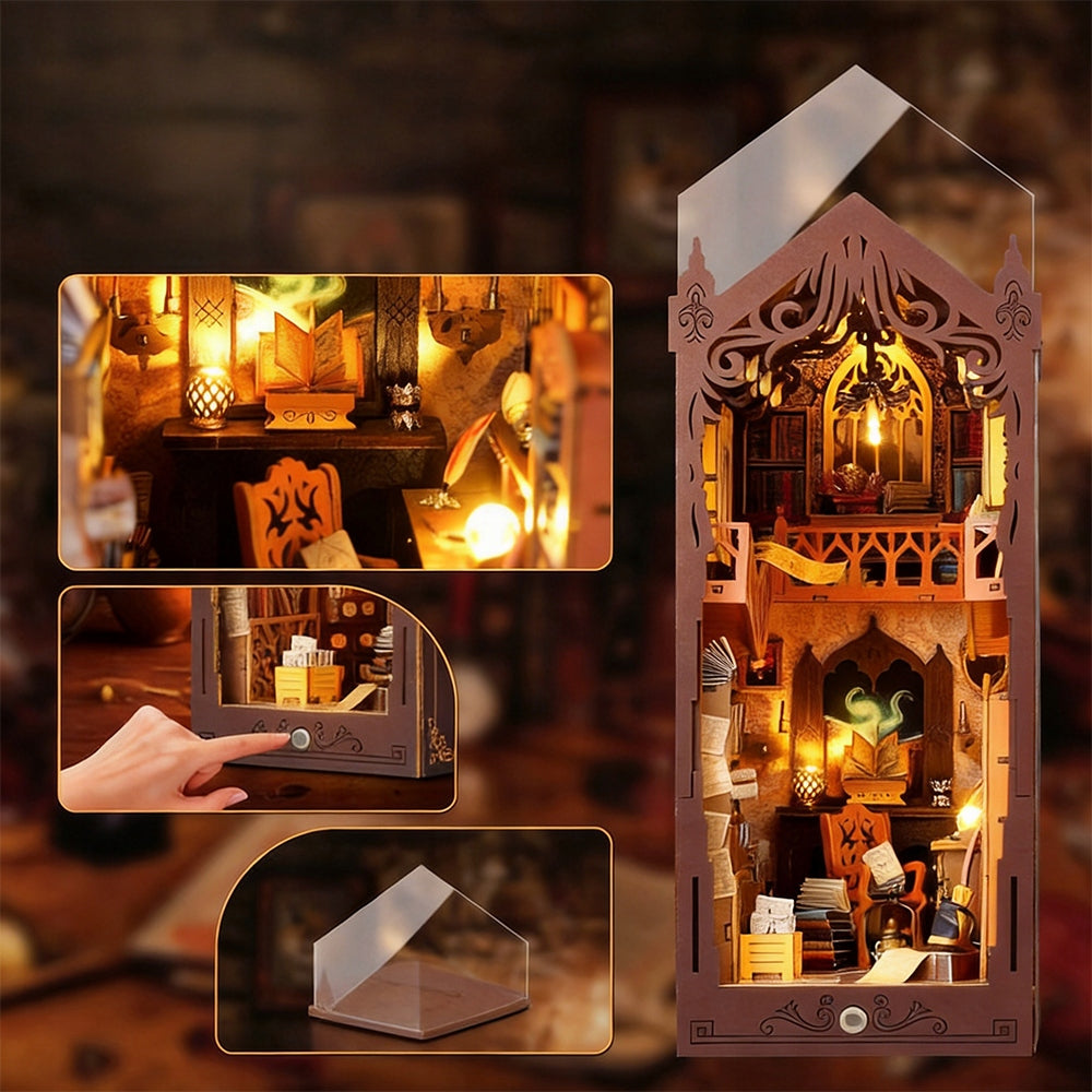 WOODEN SET DIY BOOK NOOK MAGIC LIBRARY LED MODEL DECORATION Manufacturer code 6TY264223442334