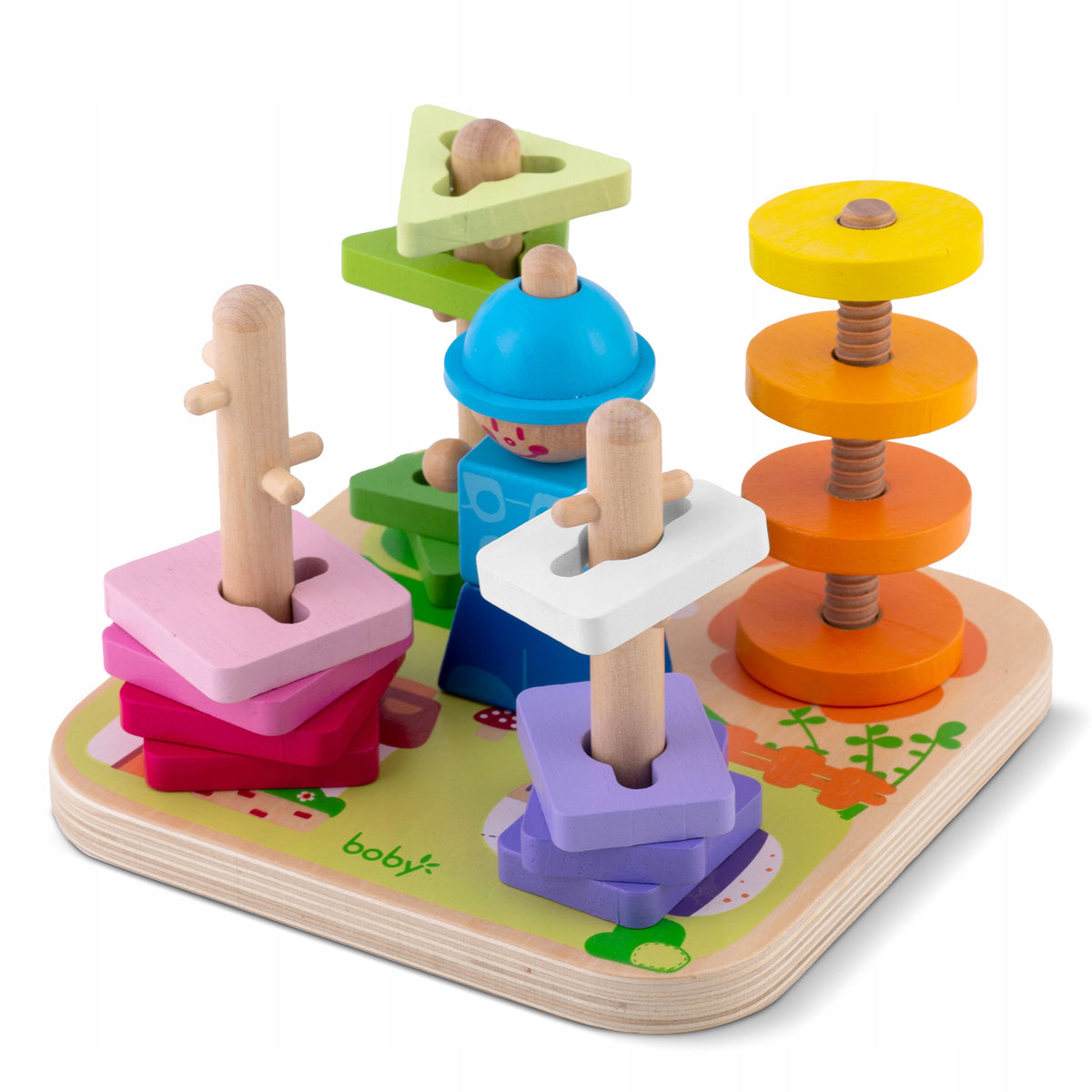 WOODEN SORTER EDUCATIONAL MANIPULATION PUZZLE FOR CHILDREN Brand RicoKids
