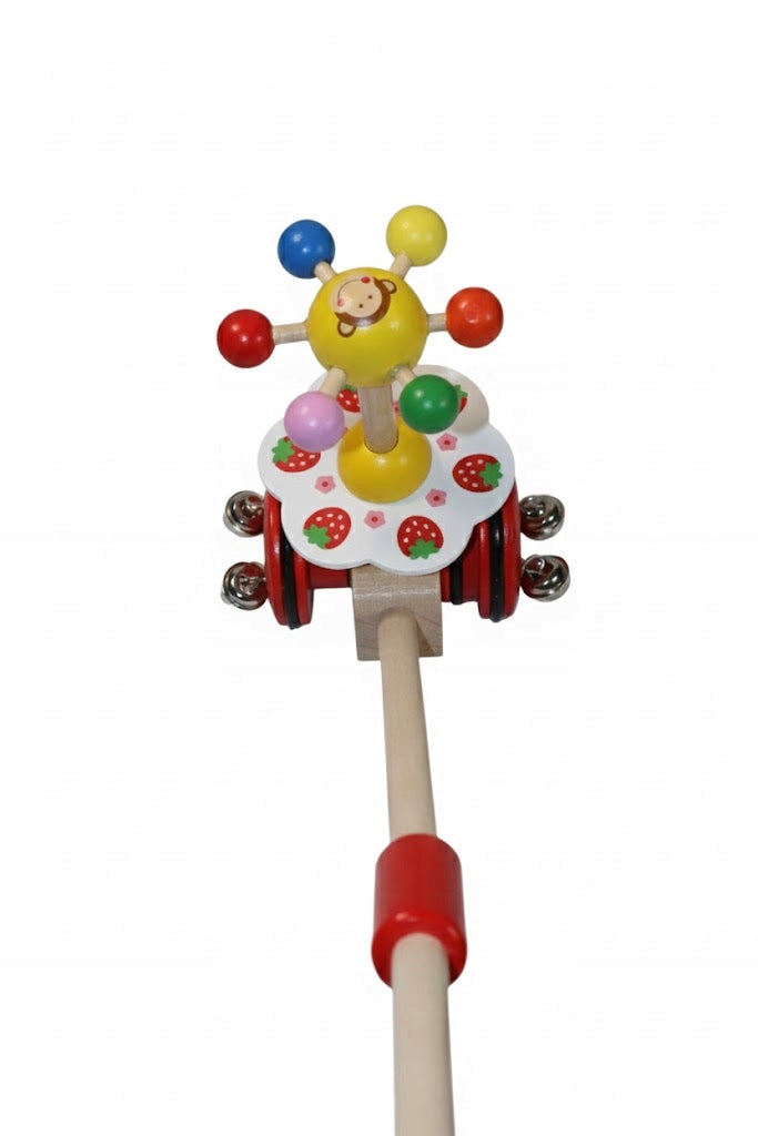 WOODEN STICK PUSHER with Bells for Learning to Walk for Children Brand no brand
