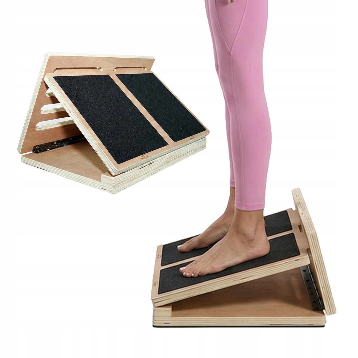 WOODEN STRETCHING PLATFORM FOR CALF SQUAT EXERCISE ADJUSTABLE