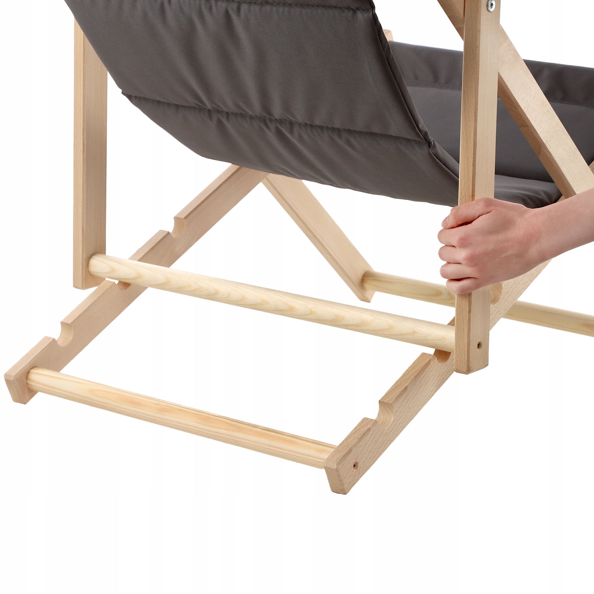 WOODEN SUN LOUNGER GARDEN BEACH FOLDING PILLOW Polish HIGH QUALITY Manufacturer code K8937
