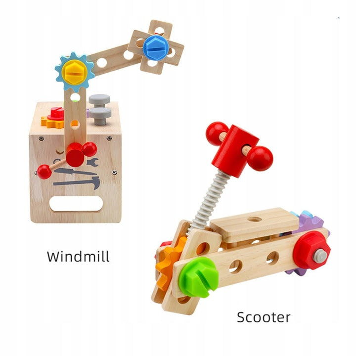 WOODEN TOOL SET TOY FOR CHILDREN SMALL DIYER IN A BOX Manufacturer code DREWNIANY ZESTAW NARZĘDZI ZABAWKA DLA DZIECI