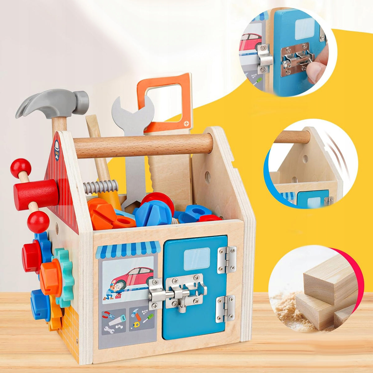 WOODEN TURNING HOUSE WITH TOOLS FOR CHILDREN Manufacturer code LT629