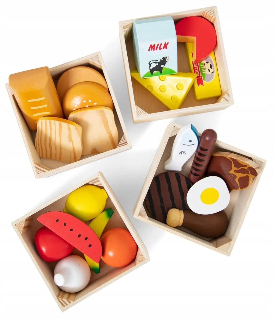 WOODEN VEGETABLES FRUIT FOOD SET MELISSA&DOUG TOYS CHILDREN