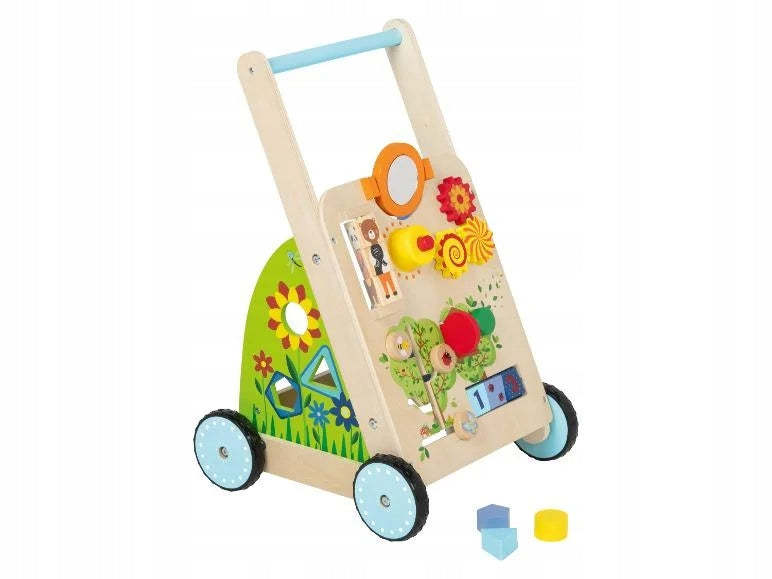 WOODEN WALKER PUSHER Educational Activation Ride-On for CHILD 6in1 Packaging status original