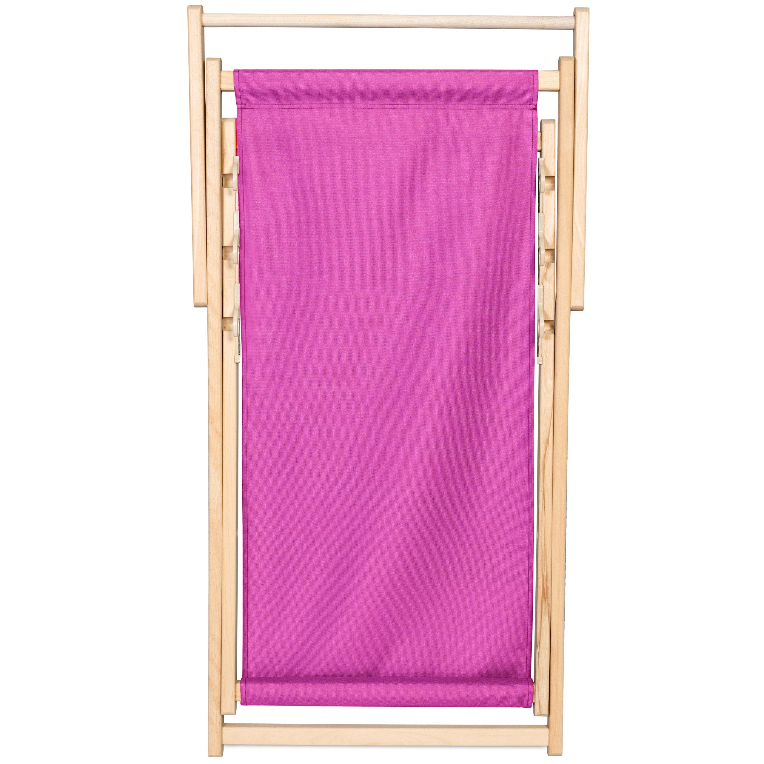 WOODEN beach lounger THICK SLATS for balcony terrace STRONG [PINK] Length (longer side) 120 cm