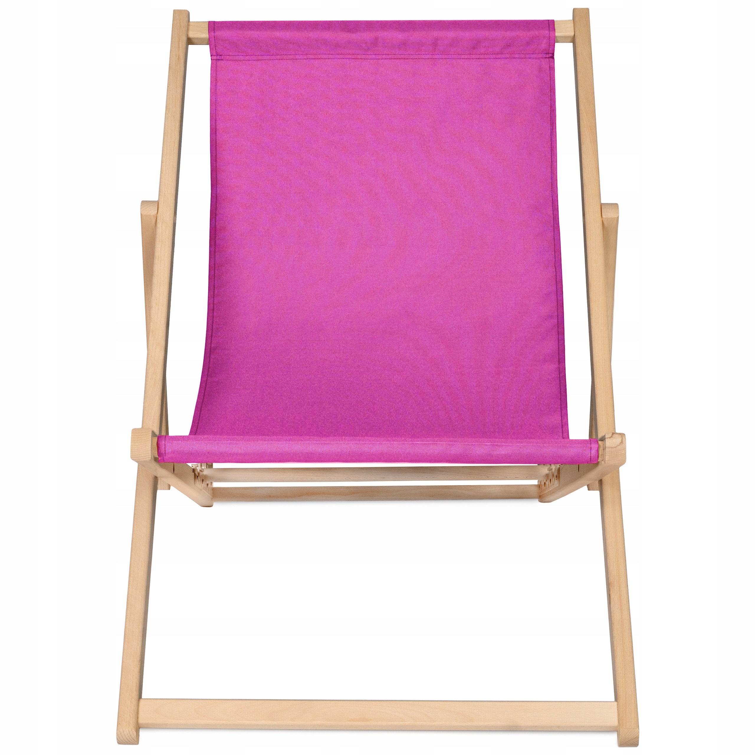 WOODEN beach lounger THICK SLATS for balcony terrace STRONG [PINK] Manufacturer code różowy
