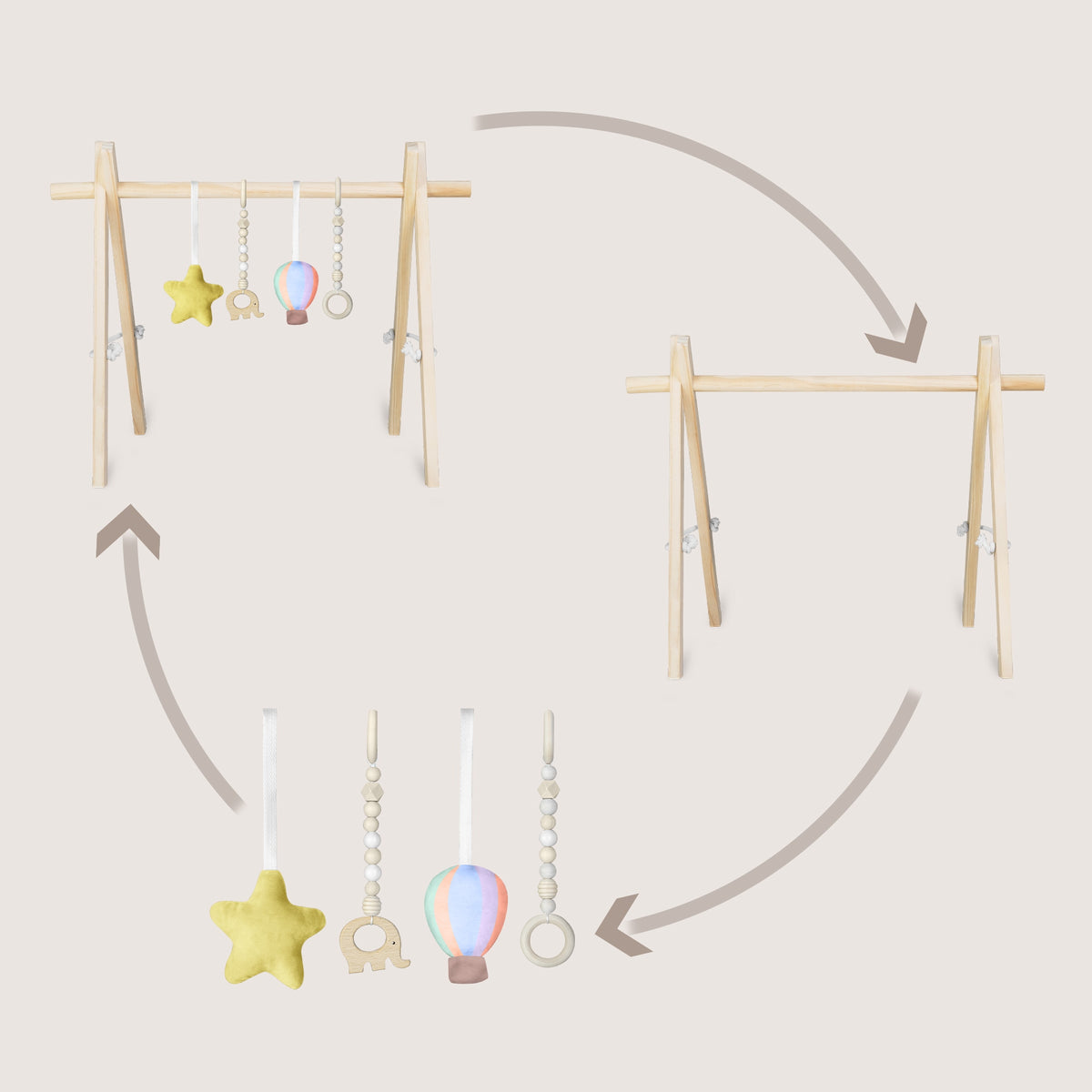 WOODEN educational stand Baby Gym development and fun babies Lionelo Anis Manufacturer code LO-ANIS