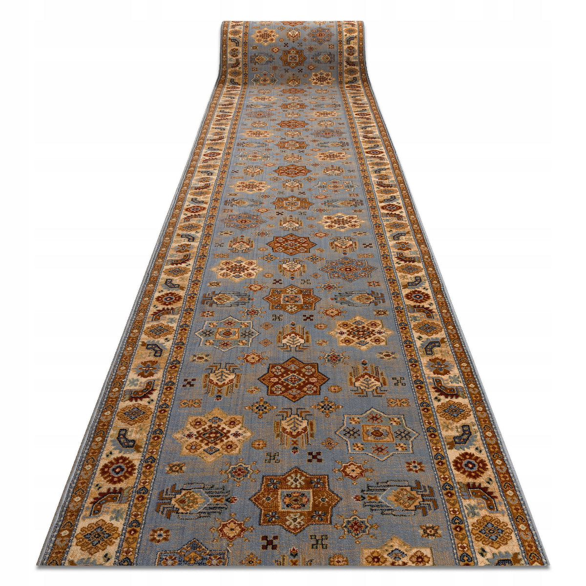 WOOL WALKWAY 90 cm ORIENTAL FRAME ROSETTE FLOWERS ^*Q3893 EAN (GTIN) 5906580070721