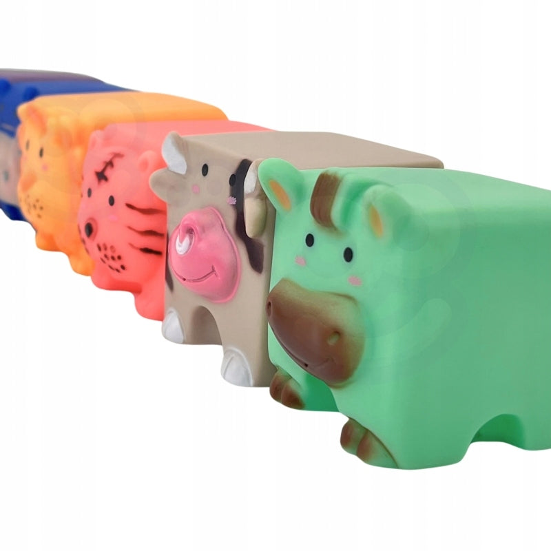 WOOPIE BABY Animal Blocks Squeezing Puzzle + Sound 6 el. Brand Woopie