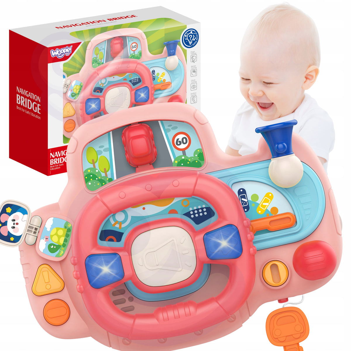 WOOPIE BABY Car Steering Wheel Interactive with Sound Lights