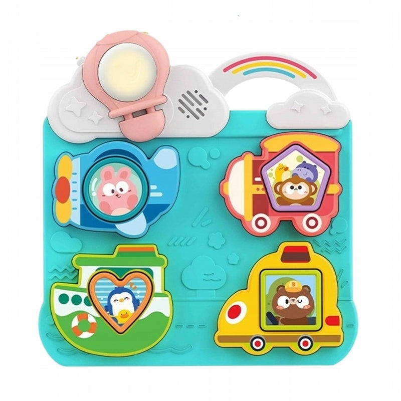 WOOPIE BABY Interactive Puzzle Match Vehicles and Animals Blue EDU Color multicolor