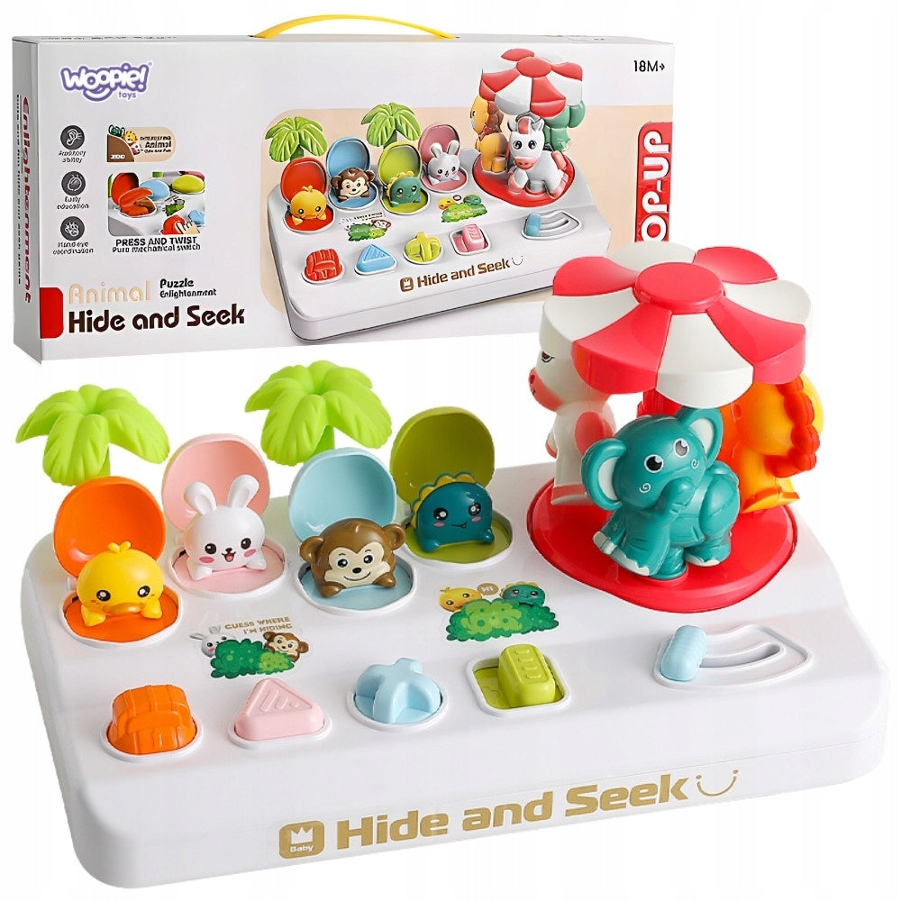 WOOPIE BABY Pop Up Animals Pop Up Carousel Interactive Toy